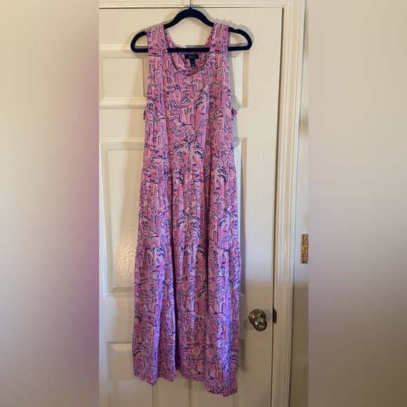Denim&Co Dresses & Skirts - Denim & Co Beach Knit Linen Blend Midi Dress